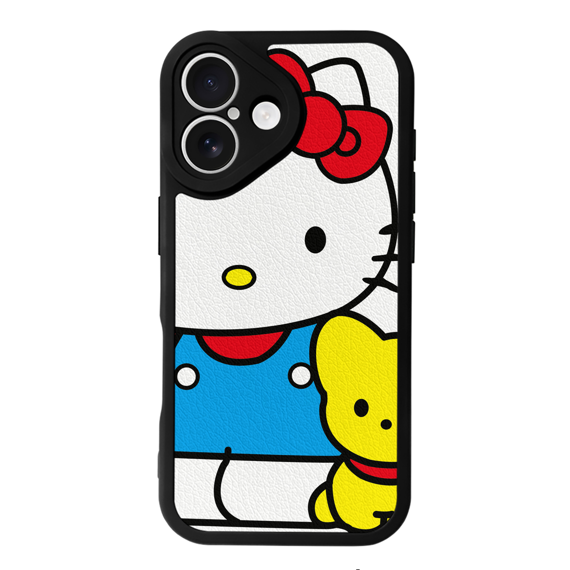 （画像用） Hello Kitty ハローキティ 【iPhone 16シリーズ対応】シリコンスマホケース（レザー調） 材質：シリコン